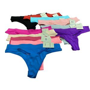 Alyce Ives Intimates Women's Seamless No Show Thong, Assortment of 12